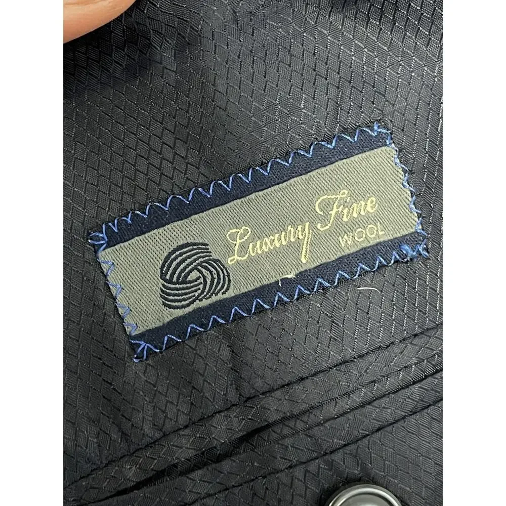 GIORGIO COSANI Suit Jacket Mens 42 L Wool Blue Sport Coat Navy N77